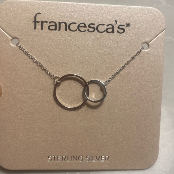 Francesca’s interlocking sterling silver necklace. 16 - 18 in. NWT - Picture 3 of 5
